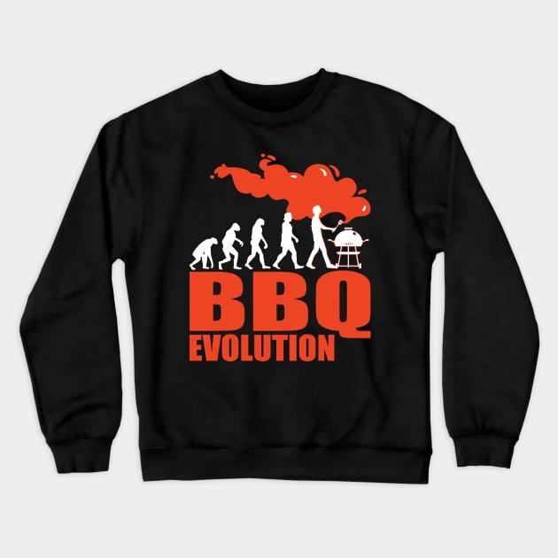 BBQ Barbecue Evolution Funny Grill Crewneck Sweatshirt by JTYDesigns